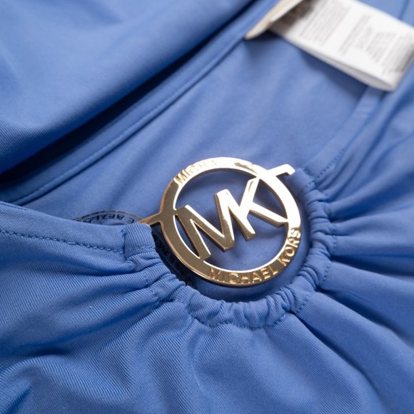 MICHAEL Michael Kors light blue asymmetrical loose fit flowy shirt size S - Picture 2 of 9